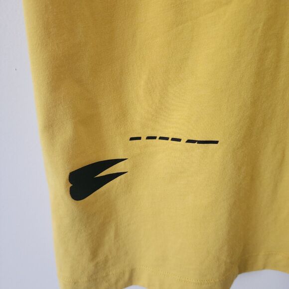 "Nike Essentials Sport 2" Mens T-Shirt XXL Yellow Green Logo Short Sleeve Crew - Picture 8 of 11